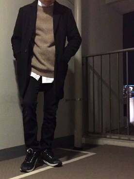 「SOYOUS（ソユーズ）のアイテム（ジャケット/アウター）」を使った、おこさん（メンズ・164cm）の冬コーディネート