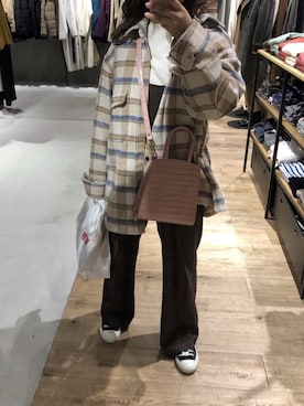 「Kastane」｜「アイテム（パーカー）」を使った、ア ミさん（レディース・156cm）の冬コーディネート