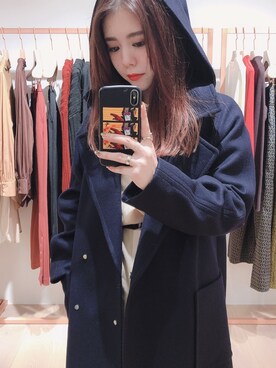 「PUBLIC TOKYO（パブリックトウキョウ）のアイテム（その他アウター）」を使った、megumiさん（レディース・154cm）の秋コーディネート