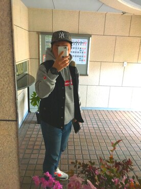 「CIAOPANIC TYPY（チャオパニックティピー）のアイテム（ダウンベスト）」を使った、Taesukさん（メンズ・166cm）の冬コーディネート