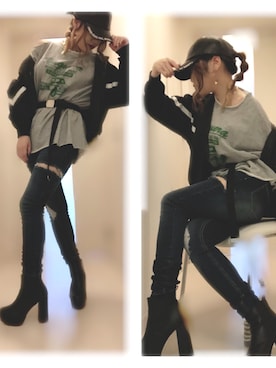 「SpRay（スプレイ）のアイテム（ナイロンジャケット）」を使った、meguさん（レディース・153cm）の秋コーディネート