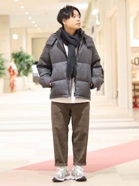 「EDWIN（エドウィン）のアイテム（チノパンツ）」を使った、takuさん（メンズ・169cm）の冬コーディネート