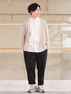 「PLUS ONE（プラスワン）のアイテム（トップス）」を使った、takuさん（メンズ・169cm）の春コーディネート