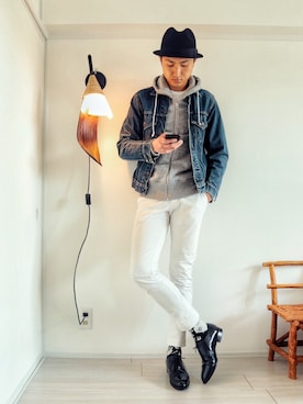 「ENZO BONAFE（エンツォボナフェ）のアイテム」を使った、たそさん（メンズ・175cm）の秋コーディネート