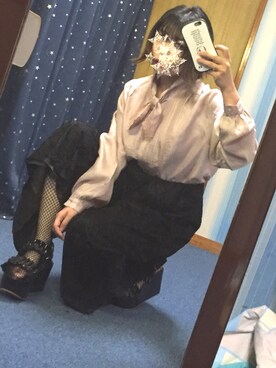 「黒×ピンク」｜「アイテム（サンダル）」を使った、ルルぴさん（レディース・150cm）の春コーディネート
