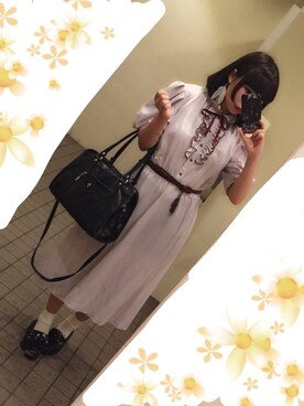 「ORiental TRaffic（オリエンタルトラフィック）のアイテム（ローファー）」を使った、ルルぴさん（レディース・150cm）の春コーディネート