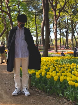 「Kaepa（ケイパ）のアイテム」を使った、ジローさん（メンズ・179cm）の春コーディネート