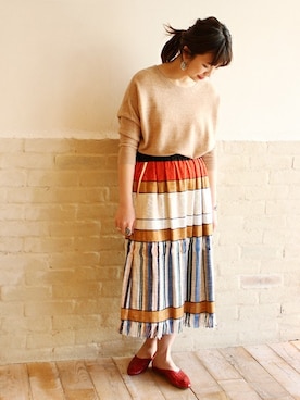 「アイテム（その他シューズ）」を使った、FRAMeWORK 新宿ルミネ　inoさん（レディース・158cm）の春コーディネート