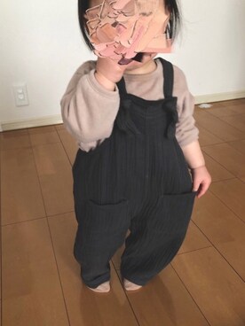 「むすめコーデ」｜「アイテム（オールインワン・サロペット）」を使った、hasshiさん（レディース・80cm）の春コーディネート