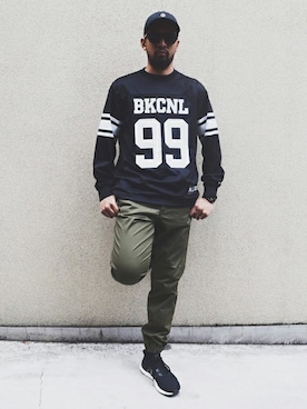 「Back Channel（バックチャンネル）のアイテム」を使った、Back Channel®︎さん（メンズ・177cm）の春コーディネート