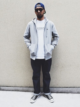 「Back Channel（バックチャンネル）のアイテム」を使った、Back Channel®︎さん（メンズ・177cm）の春コーディネート