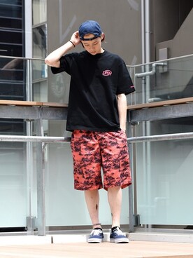 「Back Channel（バックチャンネル）のアイテム（キャップ）」を使った、Back Channel®︎さん（メンズ・173cm）の夏コーディネート