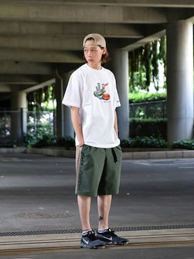 「Back Channel（バックチャンネル）のアイテム（キャップ）」を使った、Back Channel®︎さん（メンズ・173cm）の夏コーディネート