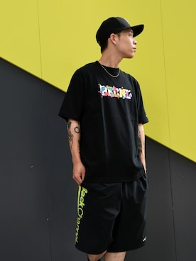 「Back Channel（バックチャンネル）のアイテム（キャップ）」を使った、Back Channel®︎さん（メンズ・166cm）の夏コーディネート