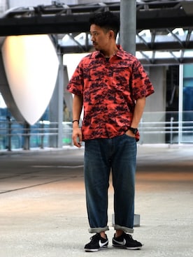 「Back Channel（バックチャンネル）のアイテム（パンツ）」を使った、Back Channel®︎さん（メンズ・175cm）の夏コーディネート