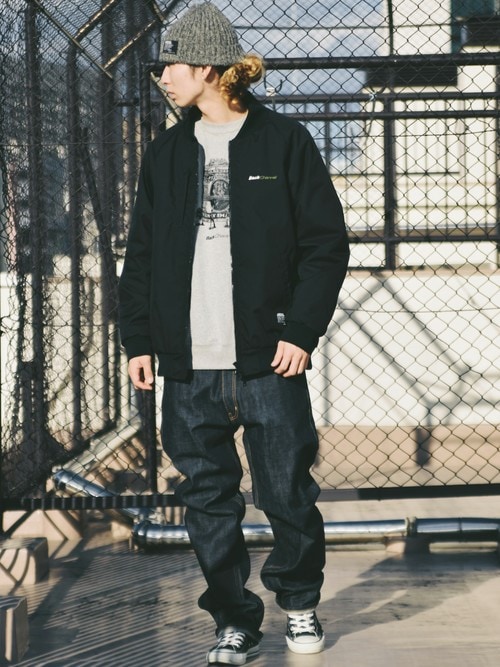 Back Channel®︎（BACK CHANNEL BACKWOODS BOROUGH)）｜Back ChannelのMA1を使ったコーディネート WEAR