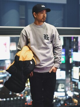 「Back Channel（バックチャンネル）のアイテム（キャップ）」を使った、Back Channel®︎さん（メンズ・175cm）の冬コーディネート