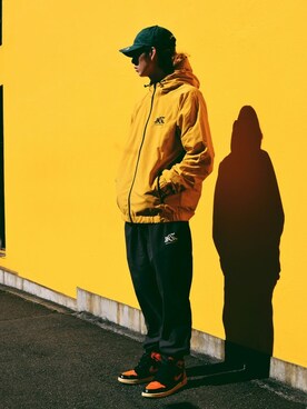 「Back Channel（バックチャンネル）のアイテム（キャップ）」を使った、Back Channel®︎さん（メンズ・176cm）の冬コーディネート