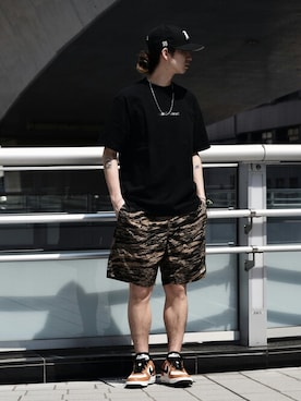 「Back Channel（バックチャンネル）のアイテム（キャップ）」を使った、Back Channel®︎さん（メンズ・176cm）の春コーディネート