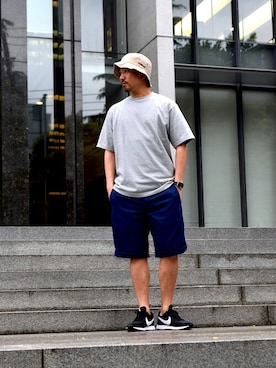 「Back Channel（バックチャンネル）のアイテム（帽子）」を使った、Back Channel®︎さん（メンズ・175cm）の春コーディネート