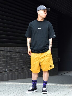 「Back Channel（バックチャンネル）のアイテム（キャップ）」を使った、Back Channel®︎さん（メンズ・166cm）の夏コーディネート