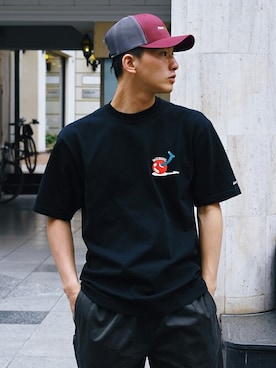 「Back Channel（バックチャンネル）のアイテム（キャップ）」を使った、Back Channel®︎さん（メンズ・173cm）の夏コーディネート