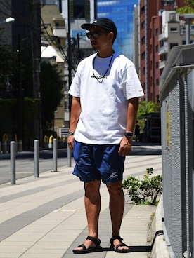 「Back Channel（バックチャンネル）のアイテム（パンツ）」を使った、Back Channel®︎さん（メンズ・175cm）の夏コーディネート