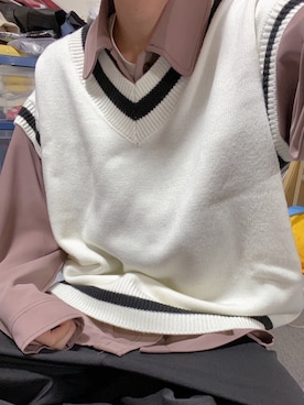 「BASQUE magenta（バスクマゼンタ）のアイテム（ニット/セーター）」を使った、murarenさん（メンズ・175cm）の春コーディネート