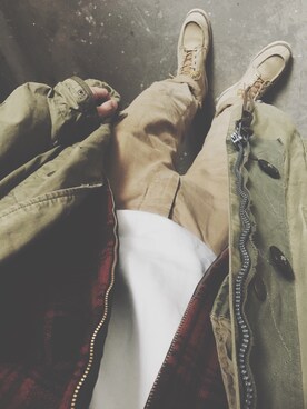 「RRL（ダブル アール エル）のアイテム（ブルゾン）」を使った、JOY-JZさん（メンズ・179cm）の春コーディネート