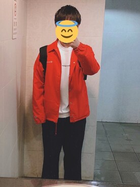 「Champion（チャンピオン）のアイテム（その他アウター）」を使った、araneさん（メンズ・174cm）の冬コーディネート