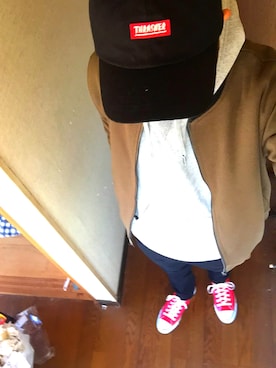 「JACKROSE（ジャックローズ）のアイテム（キャップ）」を使った、uさん（メンズ・165cm）の冬コーディネート