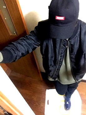 「JACKROSE（ジャックローズ）のアイテム（キャップ）」を使った、uさん（メンズ・165cm）の冬コーディネート