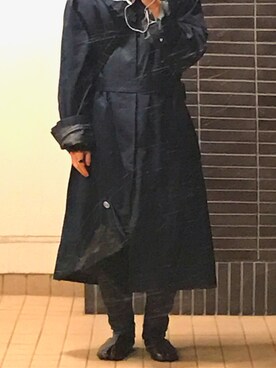 「足袋」｜「アイテム（トレンチコート）」を使った、RiQさん（メンズ・167cm）の冬コーディネート