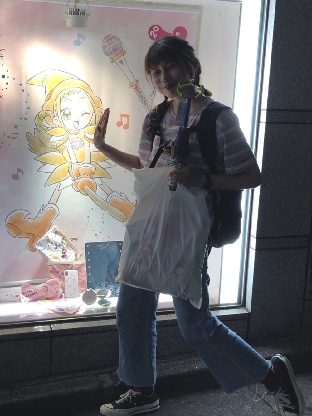 「CONVERSEのCONVERSE コンバース ALL STAR OX オールスター オックス（スニーカー、ブラック系）」を使った、bincyさん（レディース・157cm）の秋コーディネートの1枚目の写真