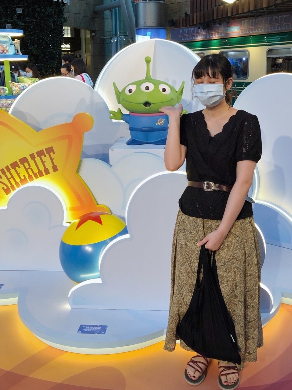 「Tevaの＜TEVA（テバ）＞∴VOYA INFINITY ボヤインフィニティ サンダル ◆（サンダル、レッド系）」を使った、bincyさん（レディース・158cm）の夏コーディネートの1枚目の写真