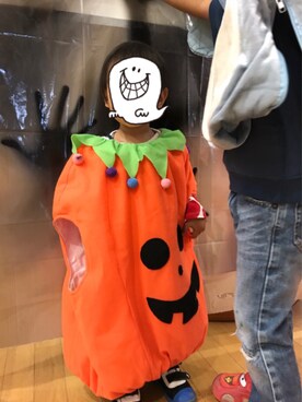 「カボチャコーデ🎃」｜rerereさん（キッズ・80cm）の秋コーディネート