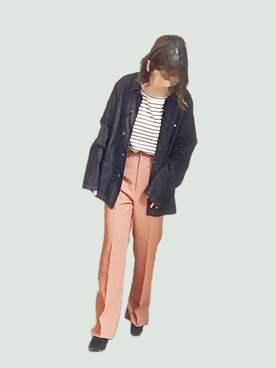 「XLARGE（エクストララージ）のアイテム（その他アウター）」を使った、4yarn1【相互】さん（レディース・158cm）の春コーディネート