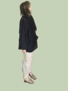 「mystic（ミスティック）のテーパードデニムパンツ（デニムパンツ）」を使った、4yarn1【相互】さん（レディース・158cm）の春コーディネート