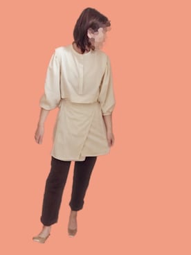 「mystic（ミスティック）のテーパードデニムパンツ（デニムパンツ）」を使った、4yarn1【相互】さん（レディース・158cm）の春コーディネート