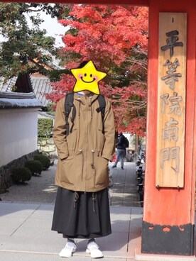 「Yohji Yamamoto（ヨウジヤマモト）のアイテム（スカート）」を使った、Tsuguさん（メンズ・172cm）の秋コーディネート