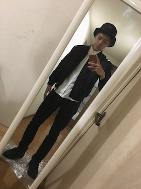「Alpha Industries（アルファインダストリーズ）のアイテム（ハンチング/ベレー帽）」を使った、TOMOKIさん（メンズ・175cm）の秋コーディネート