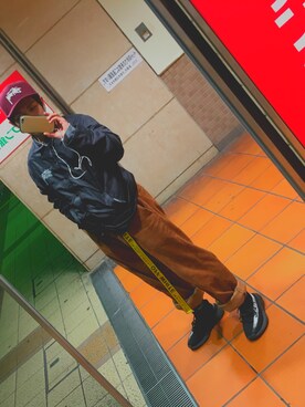 松本一誠さん(メンズ・167cm)の冬コーディネート