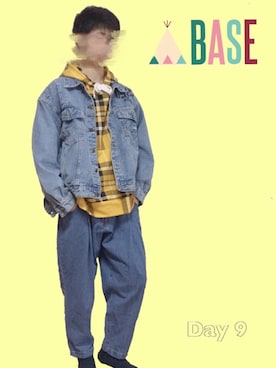「BASE（ベース）のアイテム」を使った、た か た かさん（メンズ・175cm）の冬コーディネート