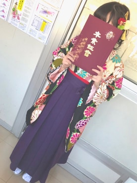 「卒業袴」｜NOIRさん（レディース・159cm）の春コーディネート