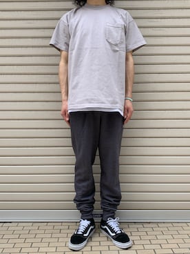 「ポケットＴシャツ」｜Nishiさん（メンズ・170cm）の夏コーディネート