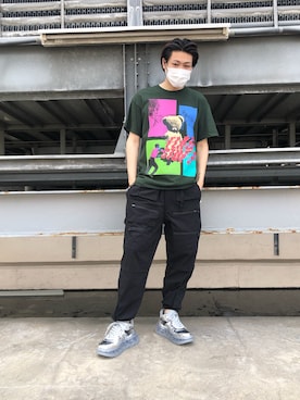 「L.H.P Private Brand（エルエイチピープライベートブランド）のアイテム（パンツ）」を使った、湯原健太さん（メンズ・178cm）の夏コーディネート