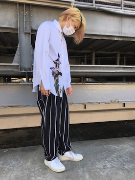 「soe（ソーイ）のアイテム（シャツ/ブラウス）」を使った、湯原健太さん（メンズ・178cm）の夏コーディネート
