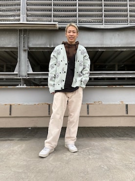 「L.H.P Private Brand（エルエイチピープライベートブランド）のアイテム」を使った、湯原健太さん（メンズ・178cm）の冬コーディネート