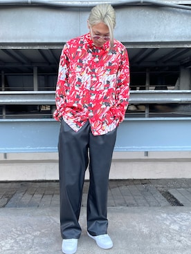 「DANKE SCHON（ダンケシェーン）のアイテム（スラックス）」を使った、湯原健太さん（メンズ・178cm）の冬コーディネート