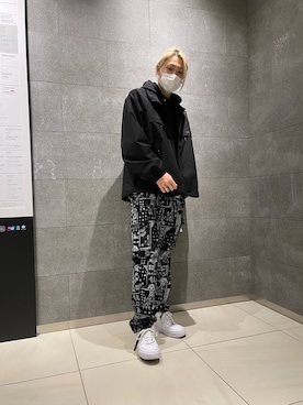 「WHITELAND（ホワイトランド）のアイテム（ブルゾン）」を使った、湯原健太さん（メンズ・178cm）の冬コーディネート